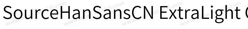 SourceHanSansCN ExtraLight GBpc EUC字体转换